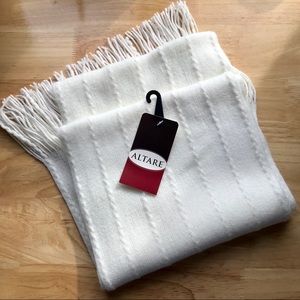 Altare Off-White / Sort-White Scarf
